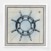 Vintages Navigationsrad Serviette (Vorderseite)