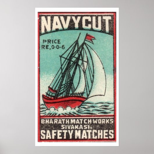 Vintages Navy Cut Travel Poster (Vorne)