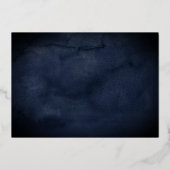 Vintages Navy Gold Key Housewarming Party Folieneinladung (Rückseite)