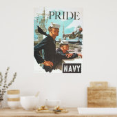 Vintages Navy-Prix-Poster Poster (Küche)