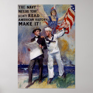 Vintages Navy-Rezidiv-Poster Poster