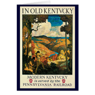 Vintages NC Wyeth Travel Poster in Old Kentucky