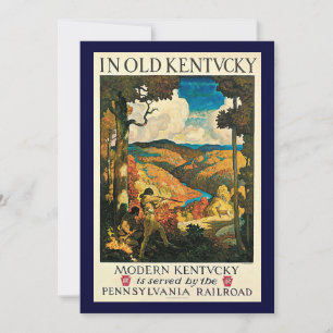 Vintages NC Wyeth Travel Poster in Old Kentucky