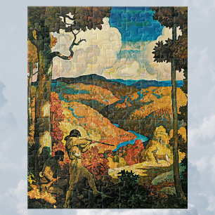 Vintages NC Wyeth Travel Poster in Old Kentucky Puzzle