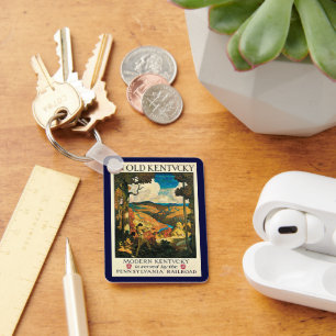 Vintages NC Wyeth Travel Poster in Old Kentucky Schlüsselanhänger