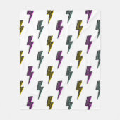Vintages Neon-Blitz-Muster Fleecedecke (Vorderseite)