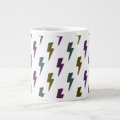 Vintages Neon-Blitz-Muster Jumbo-Tasse (Vorderseite)