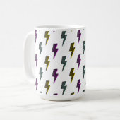 Vintages Neon-Blitz-Muster Kaffeetasse (Vorderseite Links)