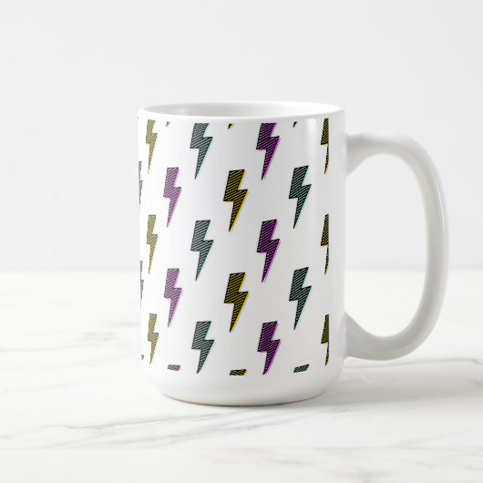 Vintages Neon-Blitz-Muster Kaffeetasse (Rechts)