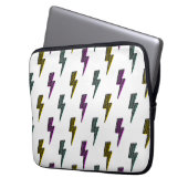Vintages Neon-Blitz-Muster Laptopschutzhülle (Vorderseite Links)