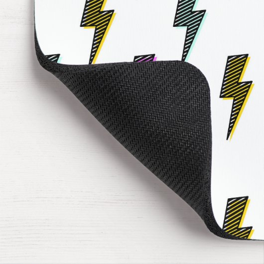 Vintages Neon-Blitz-Muster Mousepad (Ecke)