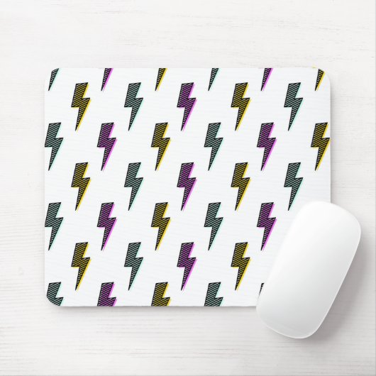 Vintages Neon-Blitz-Muster Mousepad (Mit Mouse)