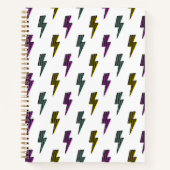 Vintages Neon-Blitz-Muster Notizblock (Vorderseite)