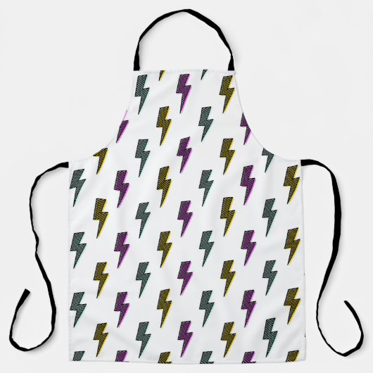 Vintages Neon-Blitz-Muster Schürze (Vorderseite)