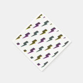 Vintages Neon-Blitz-Muster Serviette (Ecke)