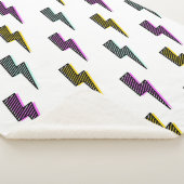 Vintages Neon-Blitz-Muster Sherpadecke (3/4)