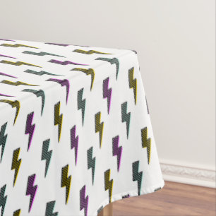 Vintages Neon-Blitz-Muster Tischdecke