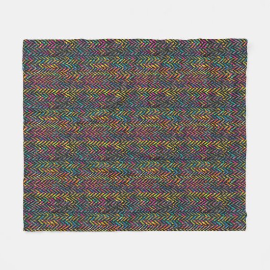 Vintages Neonenherringbone Fleecedecke (Vorderseite (Horizontal))