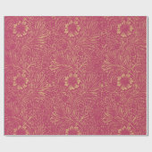 Vintages Neonrosa hellgelbes Blumenmuster Geschenkpapier (Flach)