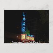 Vintages Neonzeichen, Seebecken, Eichenpark Il. Postkarte (Vorderseite)