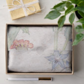 Vintages Nessel-Wildblume-Blumen-Seidenpapier Seidenpapier (Geschenk)