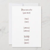 Vintages Nest-italienische Einladung oder (Rückseite)