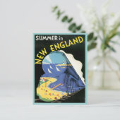 Vintages Neuengland Postkarte (Stehend Vorderseite)