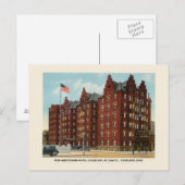 Vintages neues Amsterdam Hotel Cleveland OH Postca Postkarte (Vorne/Hinten)