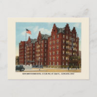 Vintages neues Amsterdam Hotel Cleveland OH Postca