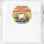 Vintages NEUES BRUNSWICK-Flag Runder Aufkleber (Tasche)