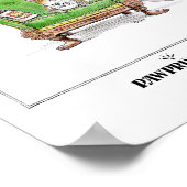 Vintages neues Jahr 1975 Poster (Ecke)