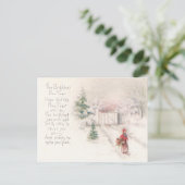 Vintages neues Jahr Feiertagspostkarte (Stehend Vorderseite)