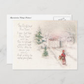 Vintages neues Jahr Feiertagspostkarte (Vorne/Hinten)