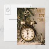 Vintages neues Jahr Feiertagspostkarte (Vorne/Hinten)