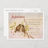 Vintages neues Jahr Feiertagspostkarte (Vorne/Hinten)