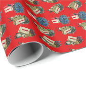 Vintages neues Jahr Geschenkpapier (Rolleneckpunkt)