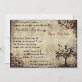 Vintages neues Leben Hochzeit im Wein Einladung