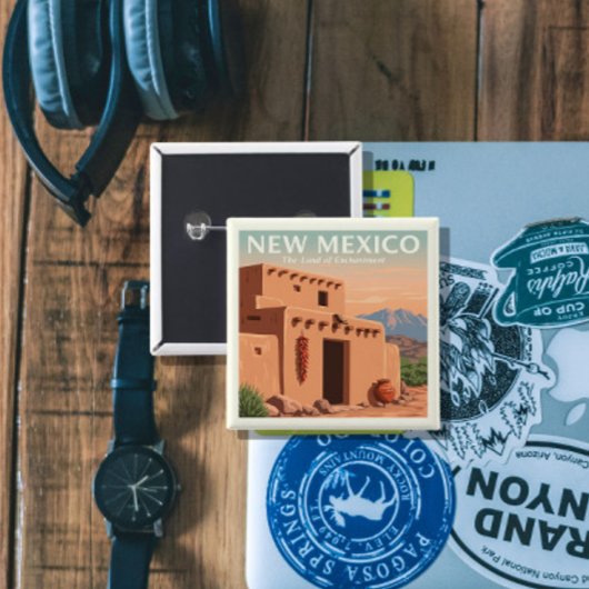 Vintages neues Mexiko Button