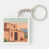 Vintages neues Mexiko Schlüsselanhänger (Rückseite)