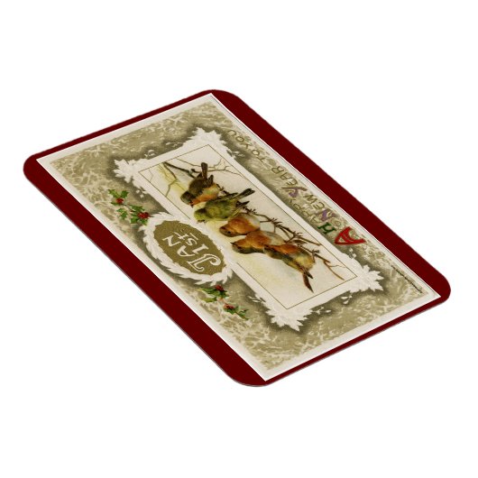 Vintages Neujahr Magnet (Rechte Seite)