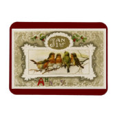 Vintages Neujahr Magnet (Horizontal)