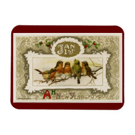 Vintages Neujahr Magnet