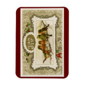 Vintages Neujahr Magnet (Vertikal)