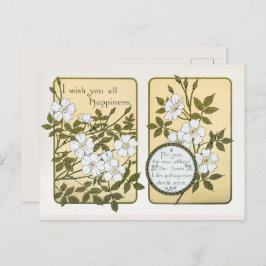 Vintages Neujahr und Weihnachtsgrüße Feiertagspostkarte