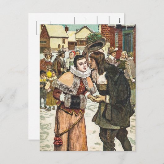 Vintages Neujahrsfest Feiertagspostkarte (Vorne/Hinten)