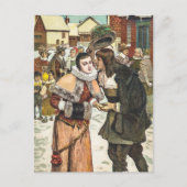 Vintages Neujahrsfest Feiertagspostkarte (Vorderseite)