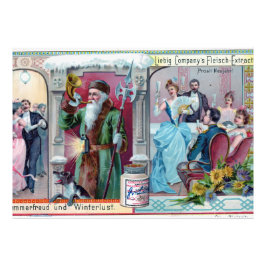 Vintages Neujahrsfest: Liebig-Werbung Fotodruck