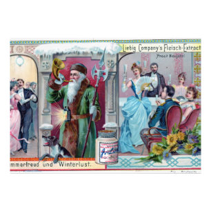 Vintages Neujahrsfest: Liebig-Werbung Fotodruck
