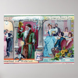 Vintages Neujahrsfest: Liebig-Werbung Poster