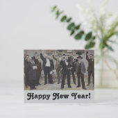 Vintages Neujahrsfest Toasting Club Postkarten (Stehend Vorderseite)